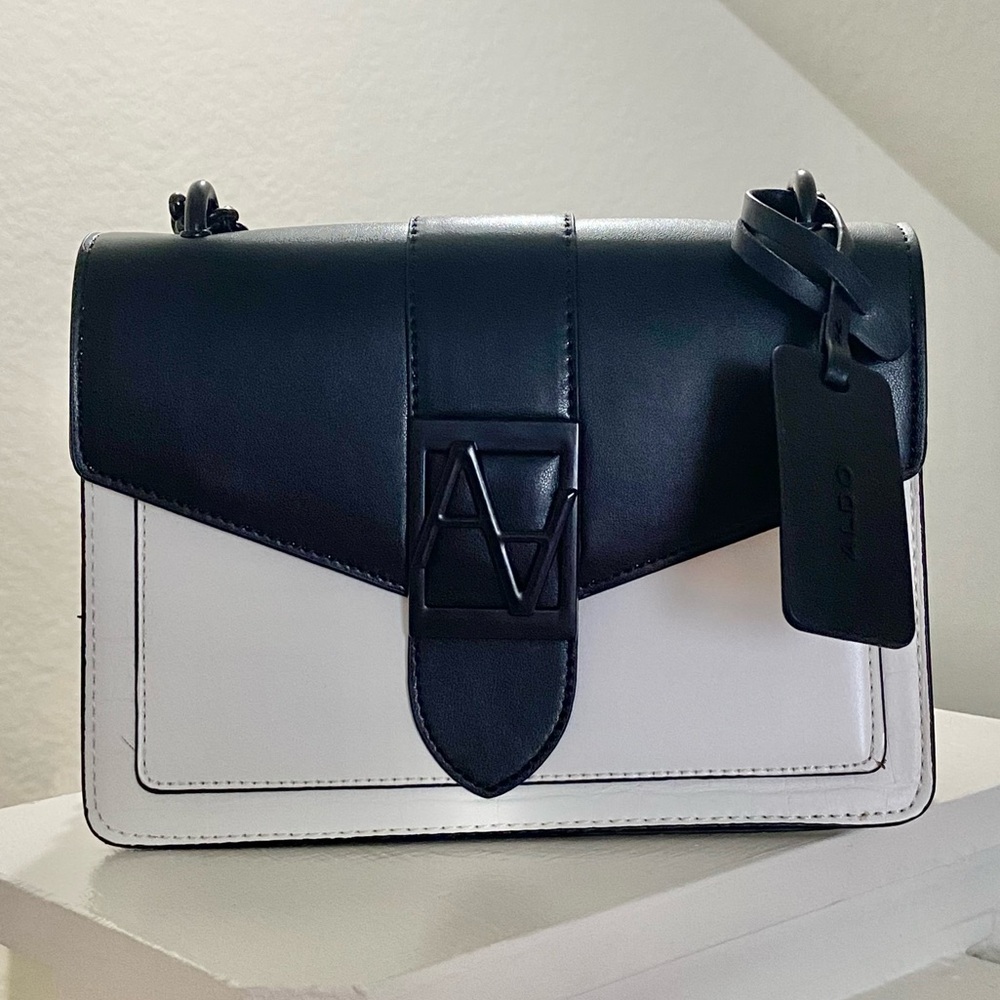 Aldo Black and White Crossbody Bag NWOT